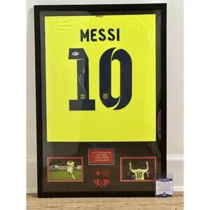 Barcelona Jersey Hand Signed by Lionel Messi - Beckett COA - Beautifully Framed